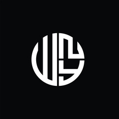 WNY logo WNY icon WNY monogram WNY letter minimalist Circle flat Unique modern abstract logo design.