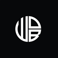 WOB logo WOB icon WOB monogram WOB letter minimalist Circle flat Unique modern abstract logo design.