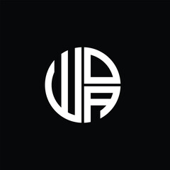 WOA logo WOA icon WOA monogram WOA letter minimalist Circle flat Unique modern abstract logo design.