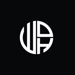 WOH logo WOH icon WOH monogram WOH letter minimalist Circle flat Unique modern abstract logo design.