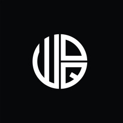 WOQ logo WOQ icon WOQ monogram WOQ letter minimalist Circle flat Unique modern abstract logo design.