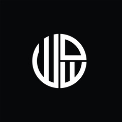 WOW logo WOW icon WOW monogram WOW letter minimalist Circle flat Unique modern abstract logo design.