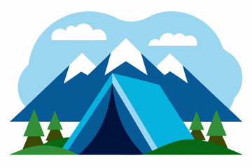 vector illustration of a mountain landscape
