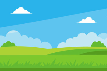 Obraz premium summer landscape with green grass