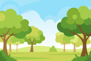 landscape with trees