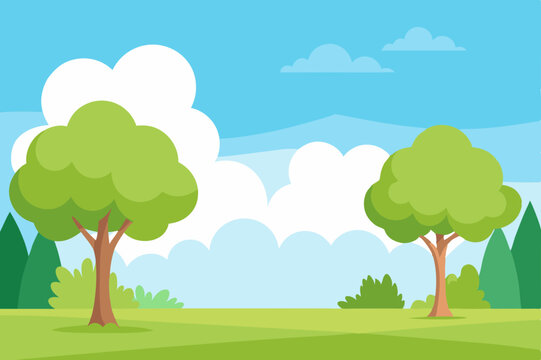 landscape with trees