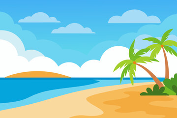 Obraz premium palm tree on the beach