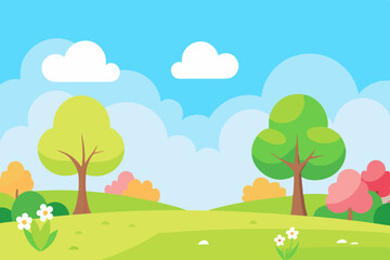 Fototapeta premium autumn landscape with trees