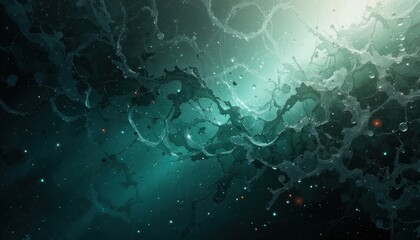 Abstract Dark Teal and Black Water Splash with Light Glow High-Resolution Texture