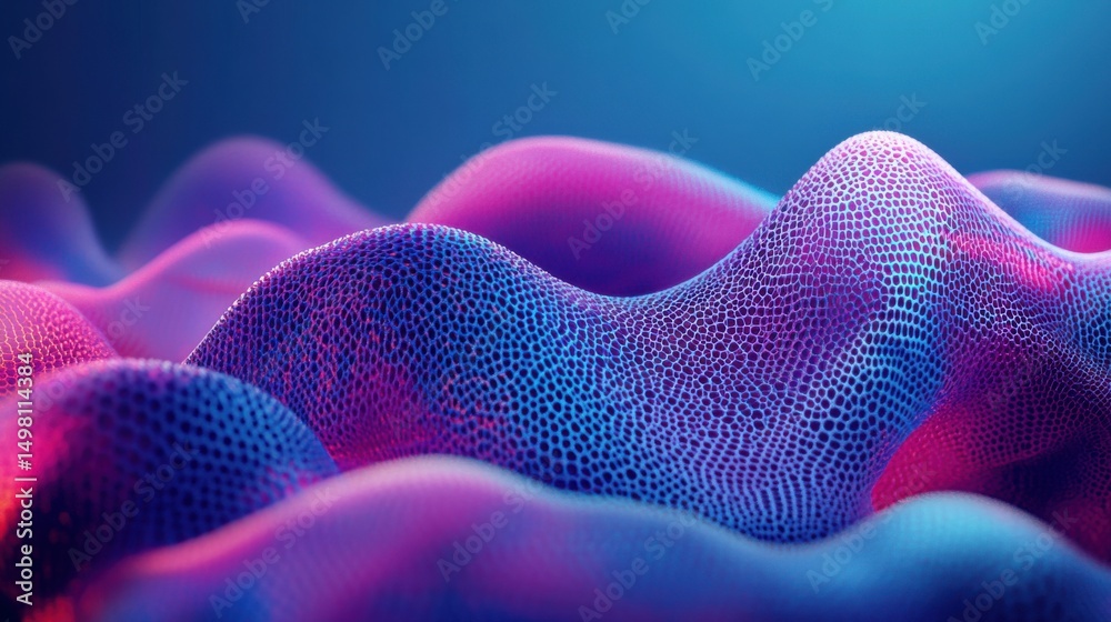 Wall mural abstract colorful waves in vibrant gradient with smooth texture
