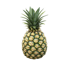 Fototapeta premium A vibrant, photorealistic pineapple, bursting with tropical freshness and visual appeal. The textured peel, green crown, and overall aesthetic celebrate this iconic fruit.