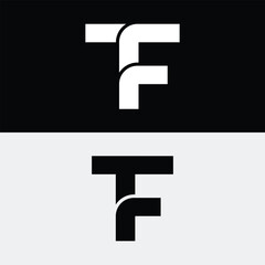 Minimalist TF or FT Initial Logo Design