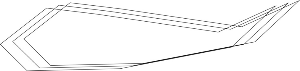 Obraz premium Playful irregular polygons interact in dynamic overlapping positions with shifting outlines and curved lines.