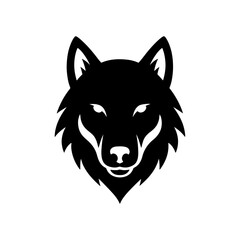 wolf head shillouete vector image.