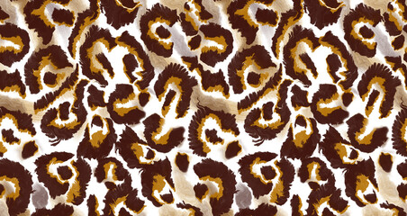 Leopard, zebra and giraffe pattern design. Liquid leopard pattern.For textile and print.White background. 