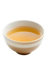 Isolated Bowl of Yellow Broth