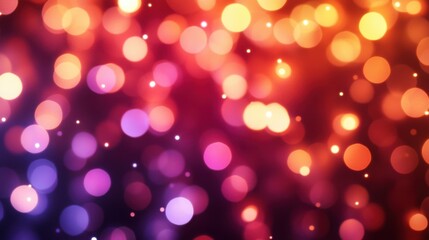 Vibrant Abstract Blurred Lights with Colorful Bokeh Effect