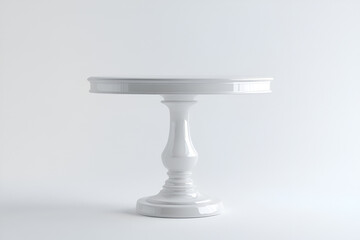 Elegant Pedestal: A clean and minimal design. A single, pristine white pedestal table. This versatile platform offers a modern touch to any display.