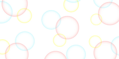 Modern abstract light red, blue and sky blue bubble background with circles. Colorful bubbles. Abstract, Colorful transparent red, blue and sky blue soap bubbles floating in the air. 