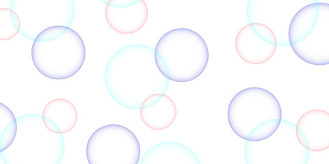 Modern abstract light red, blue and sky blue bubble background with circles. Colorful bubbles. Abstract, Colorful transparent red, blue and sky blue soap bubbles floating in the air. 