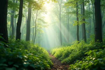 Obraz premium of a thriving ecosystem promoting environmental balance and conscious conservation efforts.