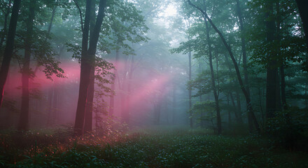 Obraz premium fog in the forest