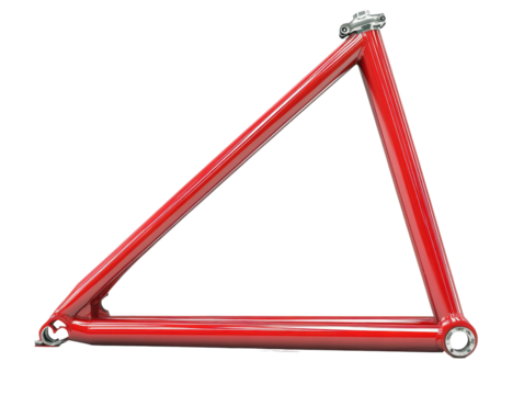Isolated Red Triangle Bicycle Frame