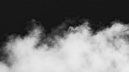 Soft White Smoke on Black Background for Dramatic Effects
