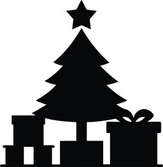 Obraz premium christmas tree with gifts