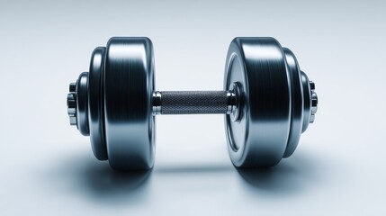 Black dumbbells on a clean white background are well-suited for gym and fitness illustrations