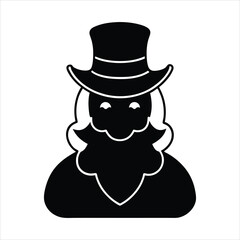 vector illustration of a snowman