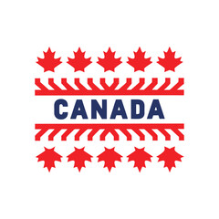 Canada Day Maple Leaf Design.