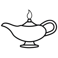 magic lamp on white