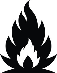 Fire Icon silhouette