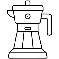coffee maker on white background