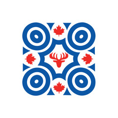 Canada Day Festive Maple Leaf Design.

