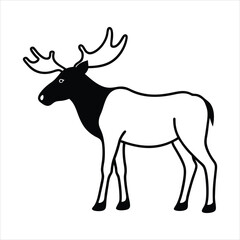 Moose silhouette silhouette