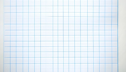 Lined notebook sheet isolated on white, top view
