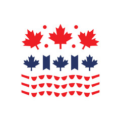 Canada Day Festive Maple Leaf Design.

