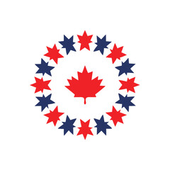 Canada Day Maple Leaf Design.