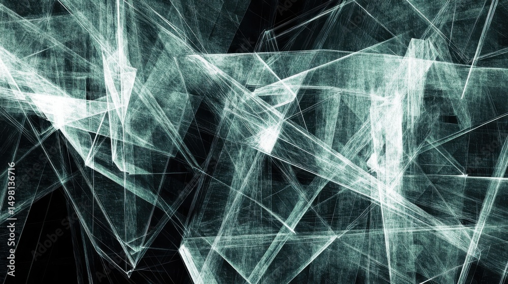 Canvas Prints abstract geometric lines and shapes in light and dark tones