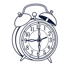 Clock vector icon on white background. Adobe Illustrator Artwork