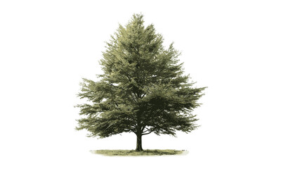 Botanical isolated greenery, single tree silhouette, natural habitat, vector illustration, vibrant foliage, urban green space, eco-friendly environment, garden landscape, fresh spring season.