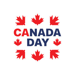 Canada Day Maple Leaf Design.