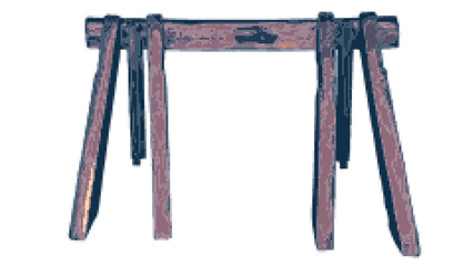 Wood barrier pixel art