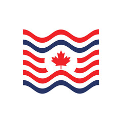 Canada Day Festive Maple Leaf Design.

