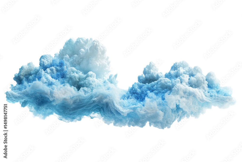 Aufkleber Delicate swirling clouds illuminated by soft light showcasing graceful shapes and gentle curves in a transparent format suitable for various creative projects