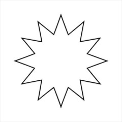 vector illustration of a Starburst frame silhouette