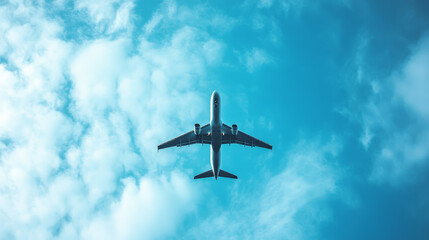 A sleek private jet cruising through a clear blue sky in daylight.


