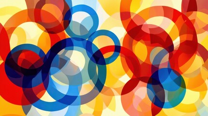 Colorful Abstract Circular Designs in Gradient Backgrounds